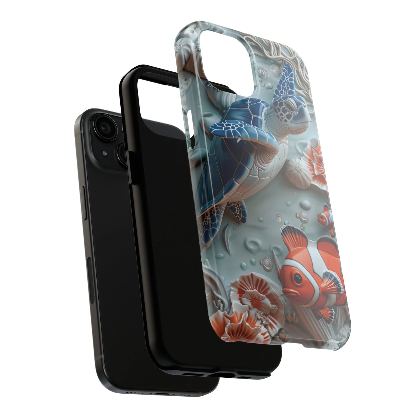 Sea Turtle and Clown Fish iPhone Case