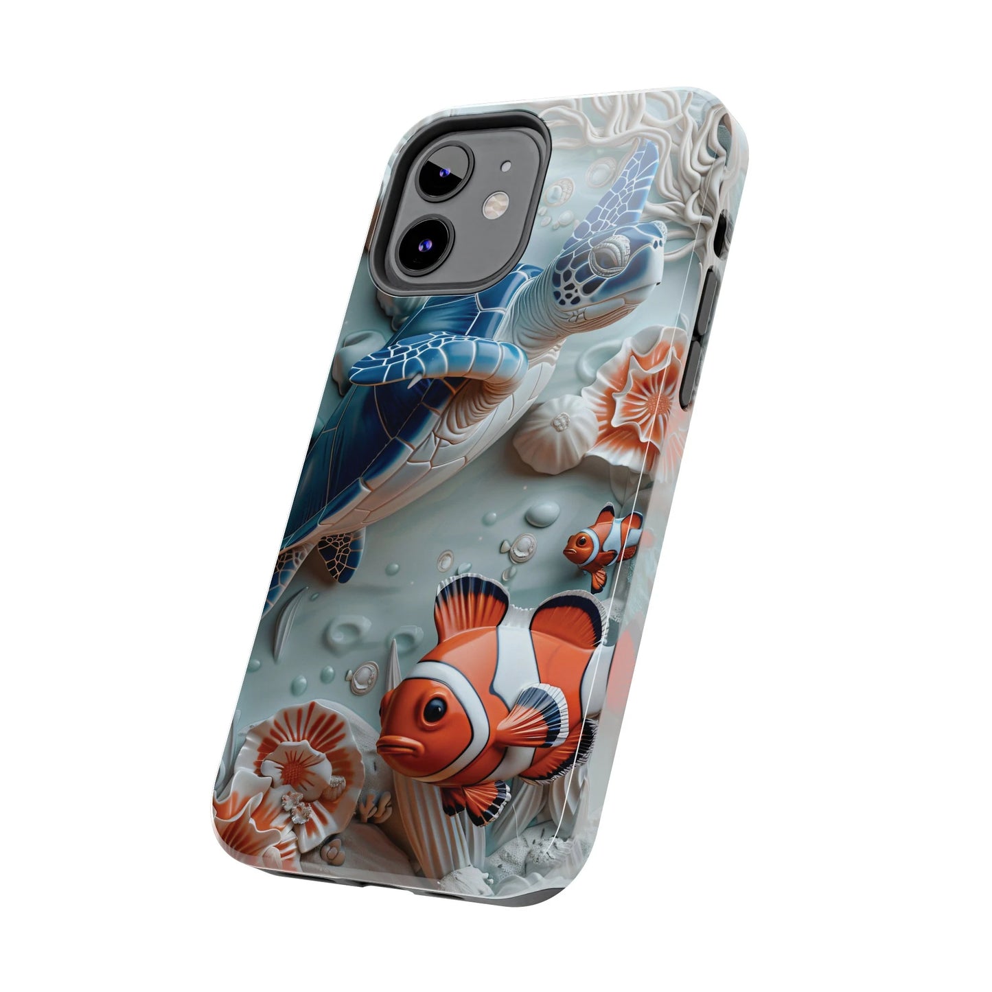 Sea Turtle and Clown Fish iPhone Case