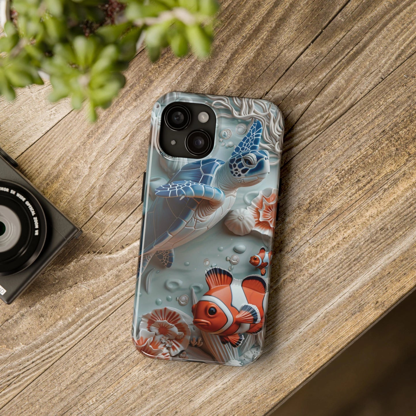 Sea Turtle and Clown Fish iPhone Case