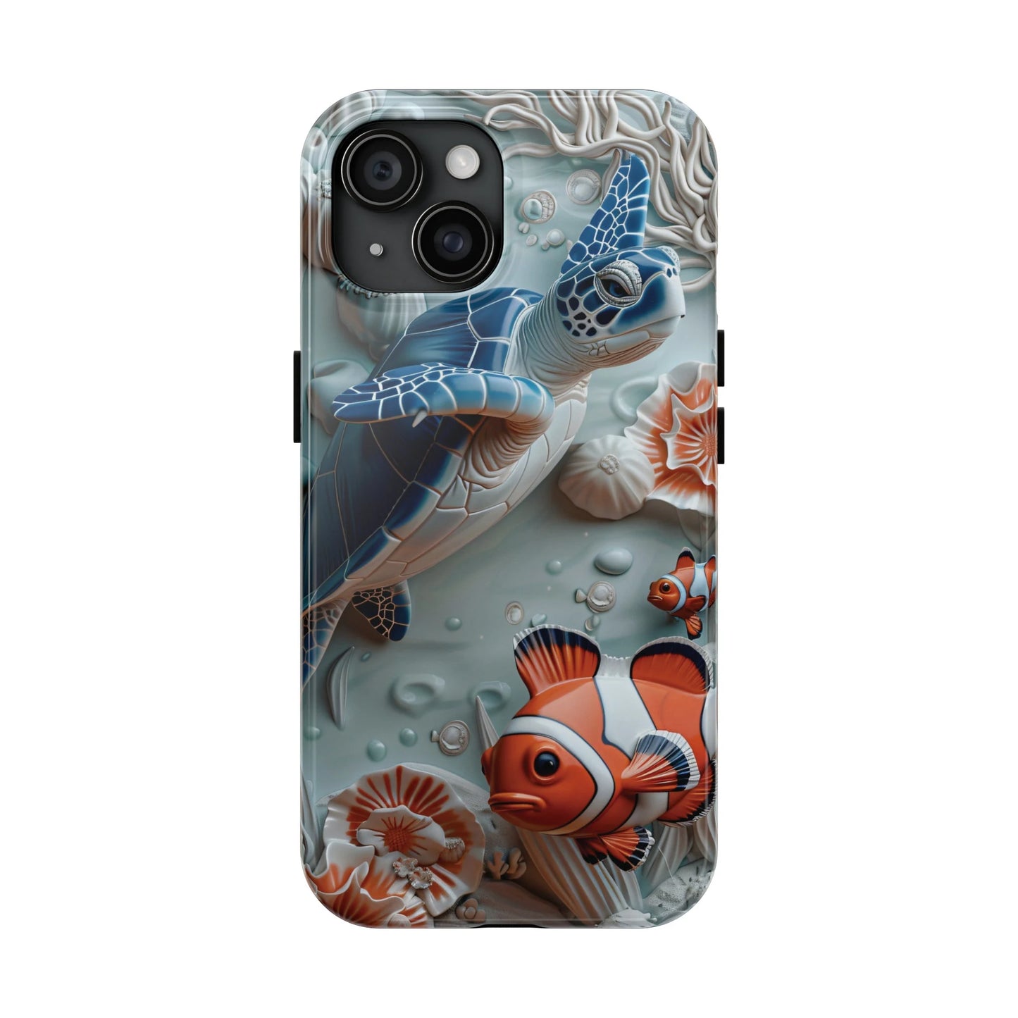 Sea Turtle and Clown Fish iPhone Case