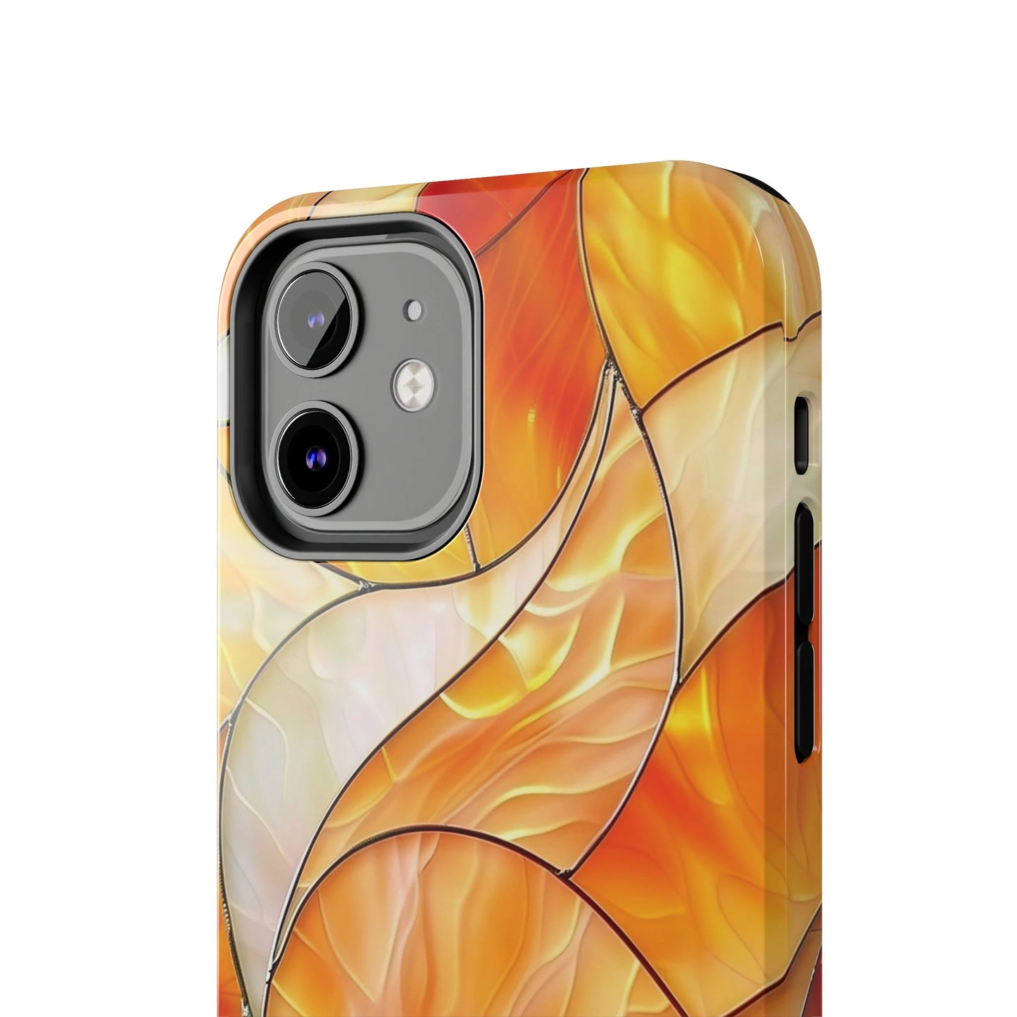 Orange and White iPhone Case