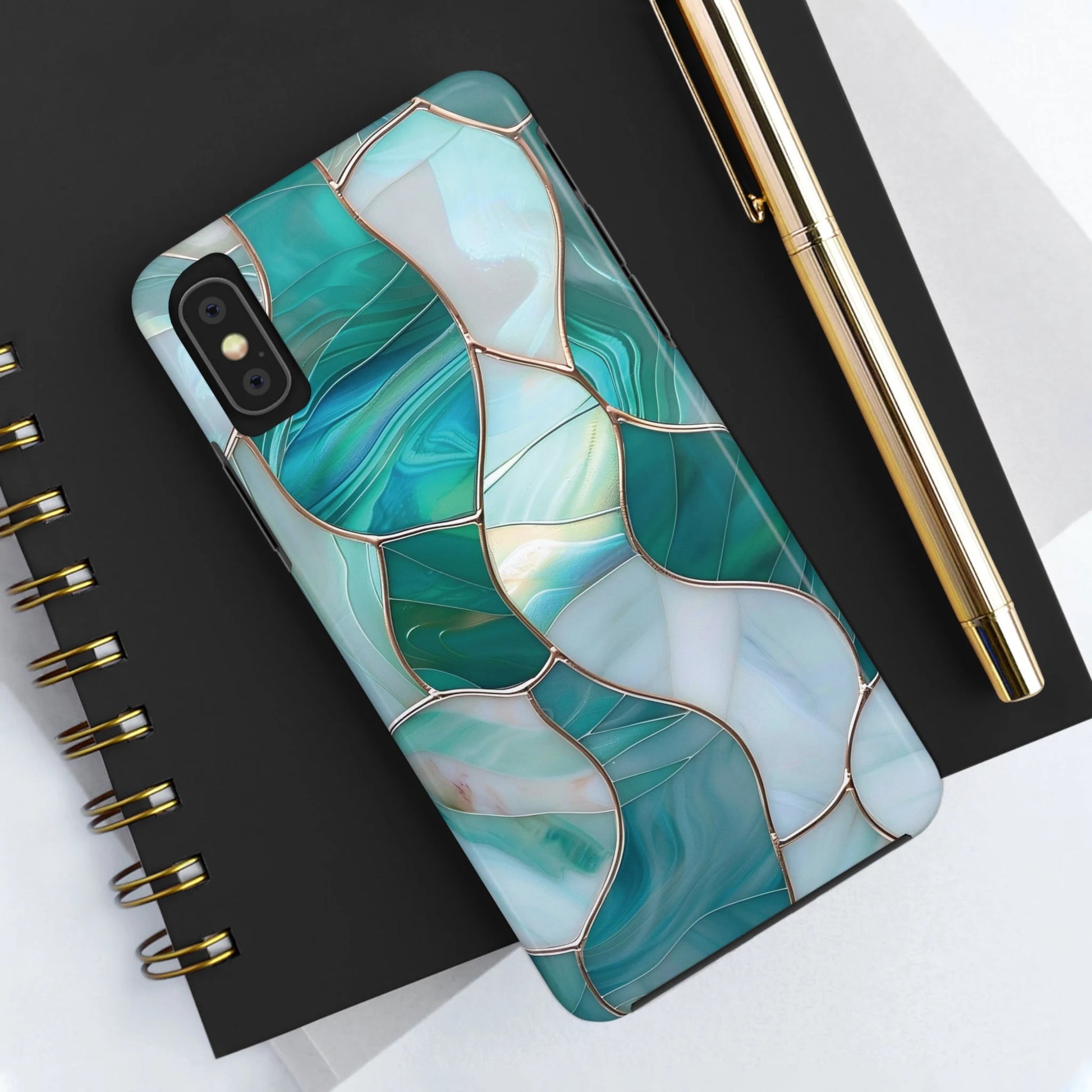 Teal and White iPhone Case Case Underground Teal and White iPhone Case Case Underground