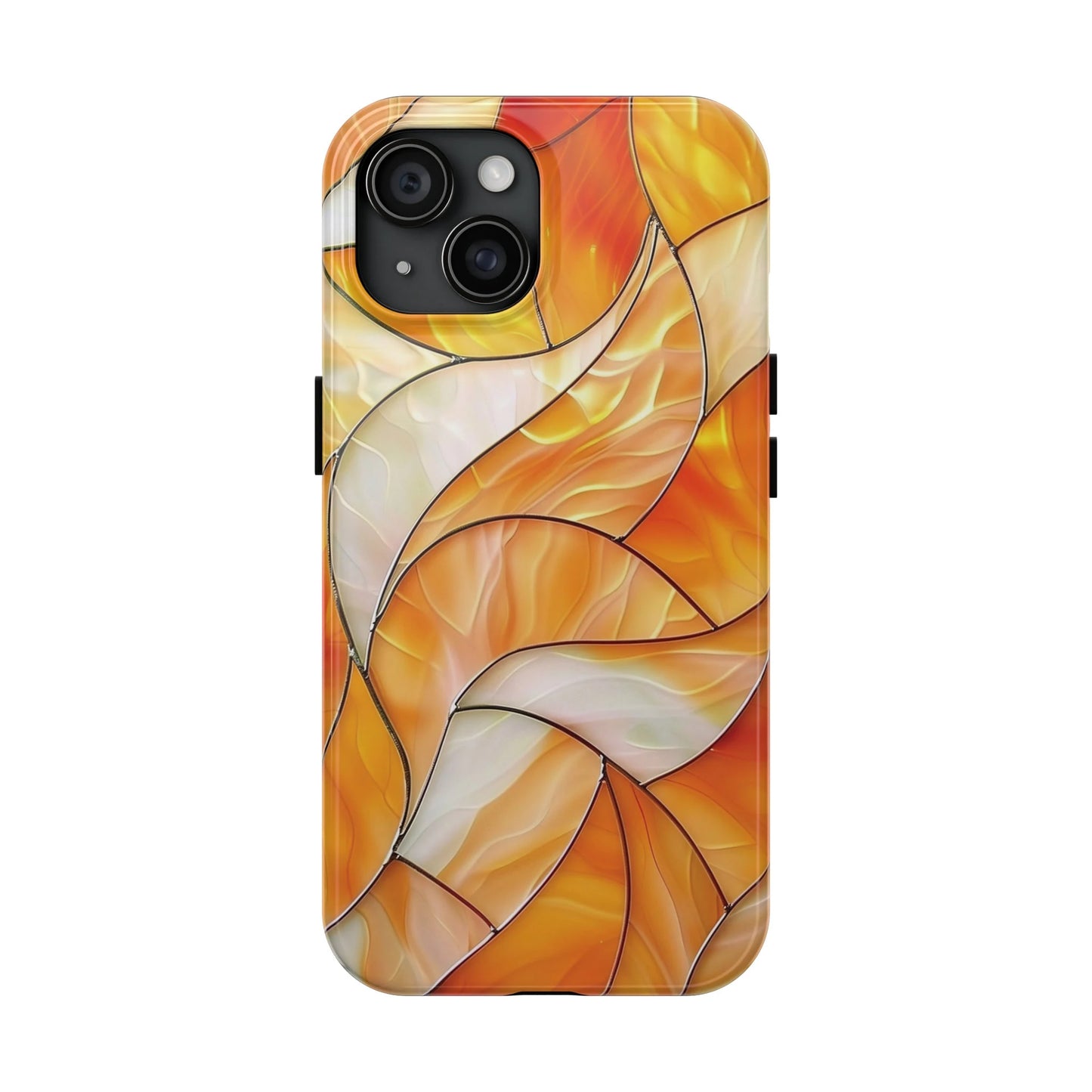 Orange and White iPhone Case